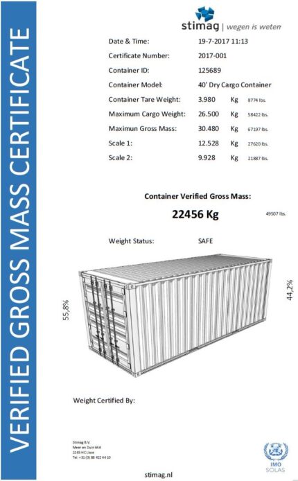 Stimag Excel SOLAS Rapportage