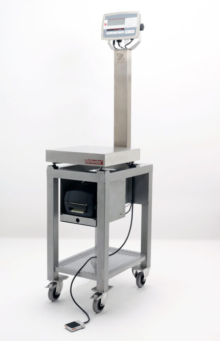 Weegschaal op wielen