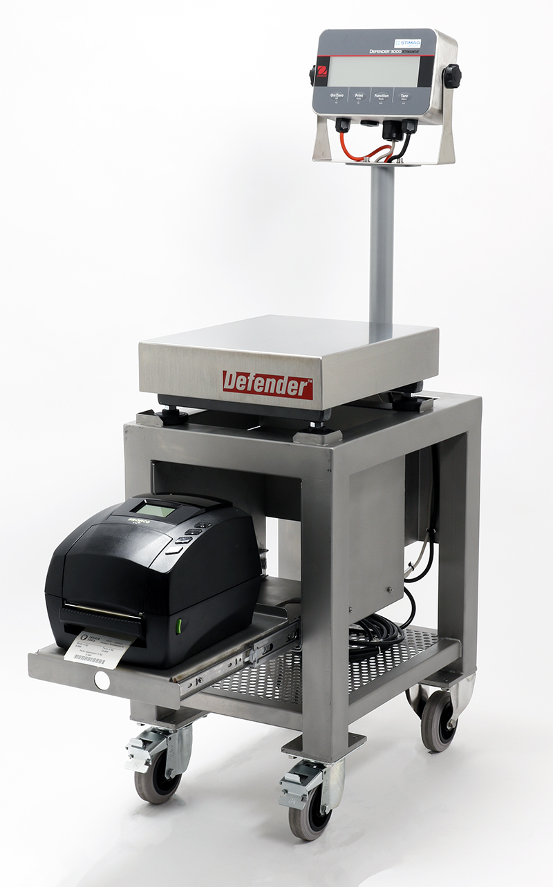 defender op rijdende bok met printer